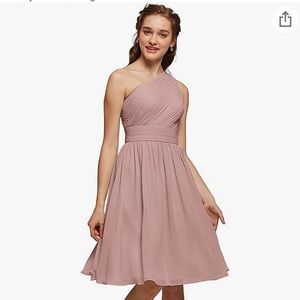 AW Bridal Dusty Rose Chiffon Dress